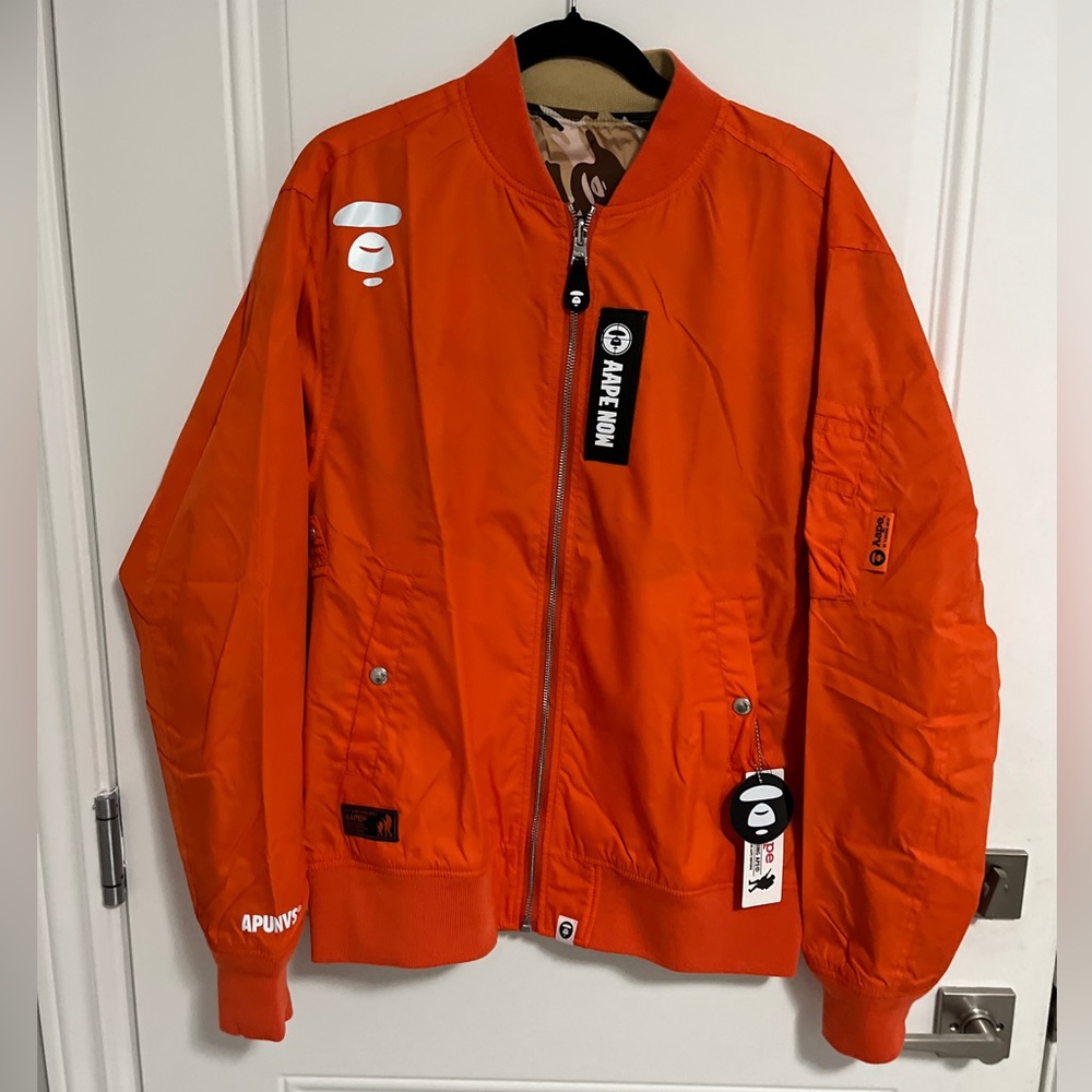 NWT - AAPE by A Bathing Ape (BAPE) Reversible Bomber Jacket - Men XL/Women XXL